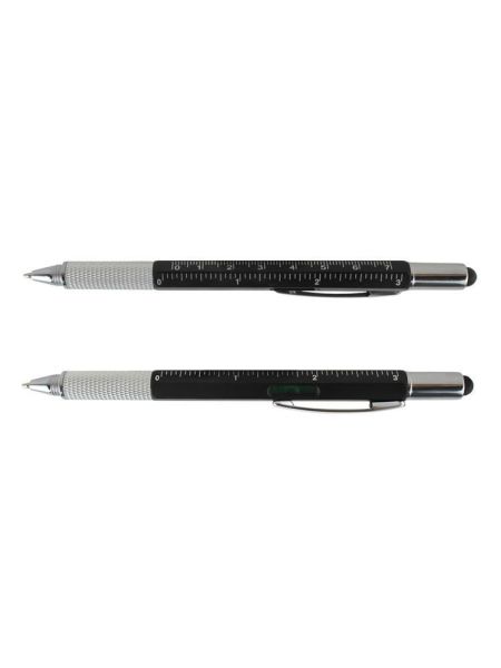 Długopis wielofunkcyjny czarny linijka poziomica - 8