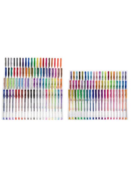 Długopisy żelowe kolorowe brokatowe zestaw 140 szt - 6