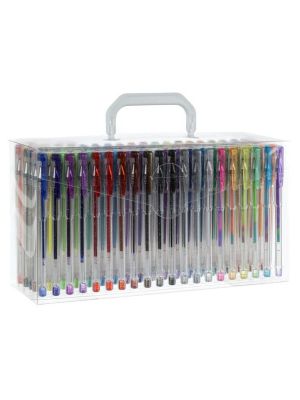 Długopisy żelowe kolorowe brokatowe zestaw 140 szt - image 2